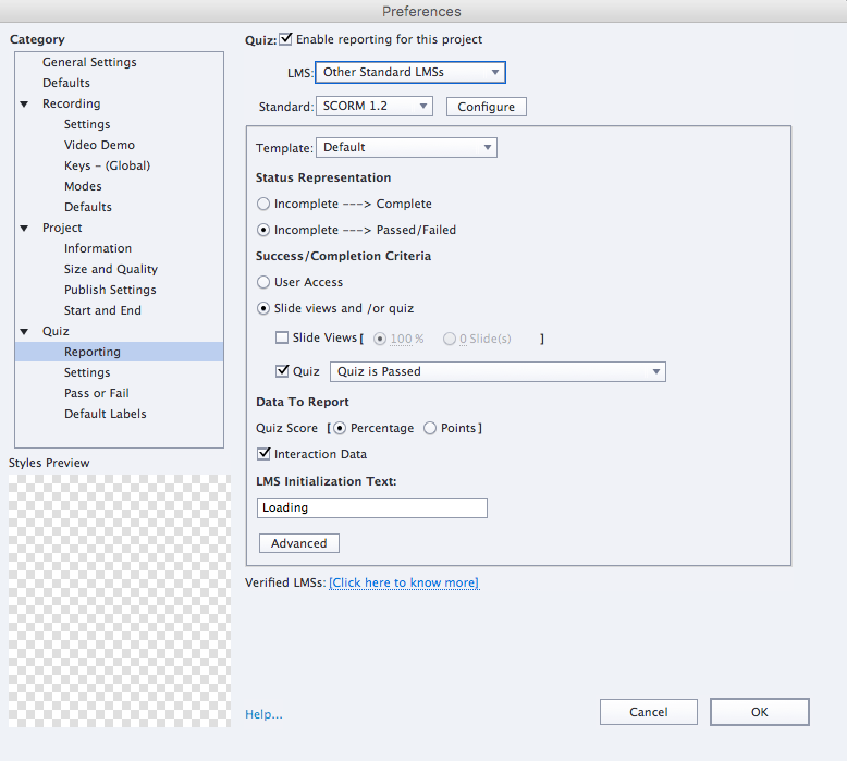 create scorm package adobe captivate