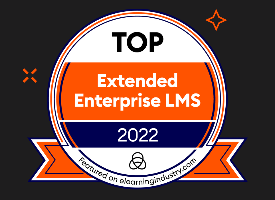 eLearning Industry top extended enterprise LMS badge 2021